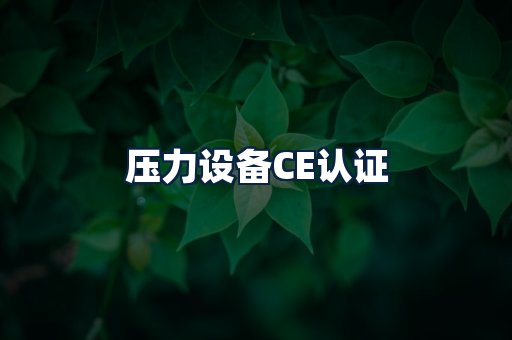 压力设备CE认证